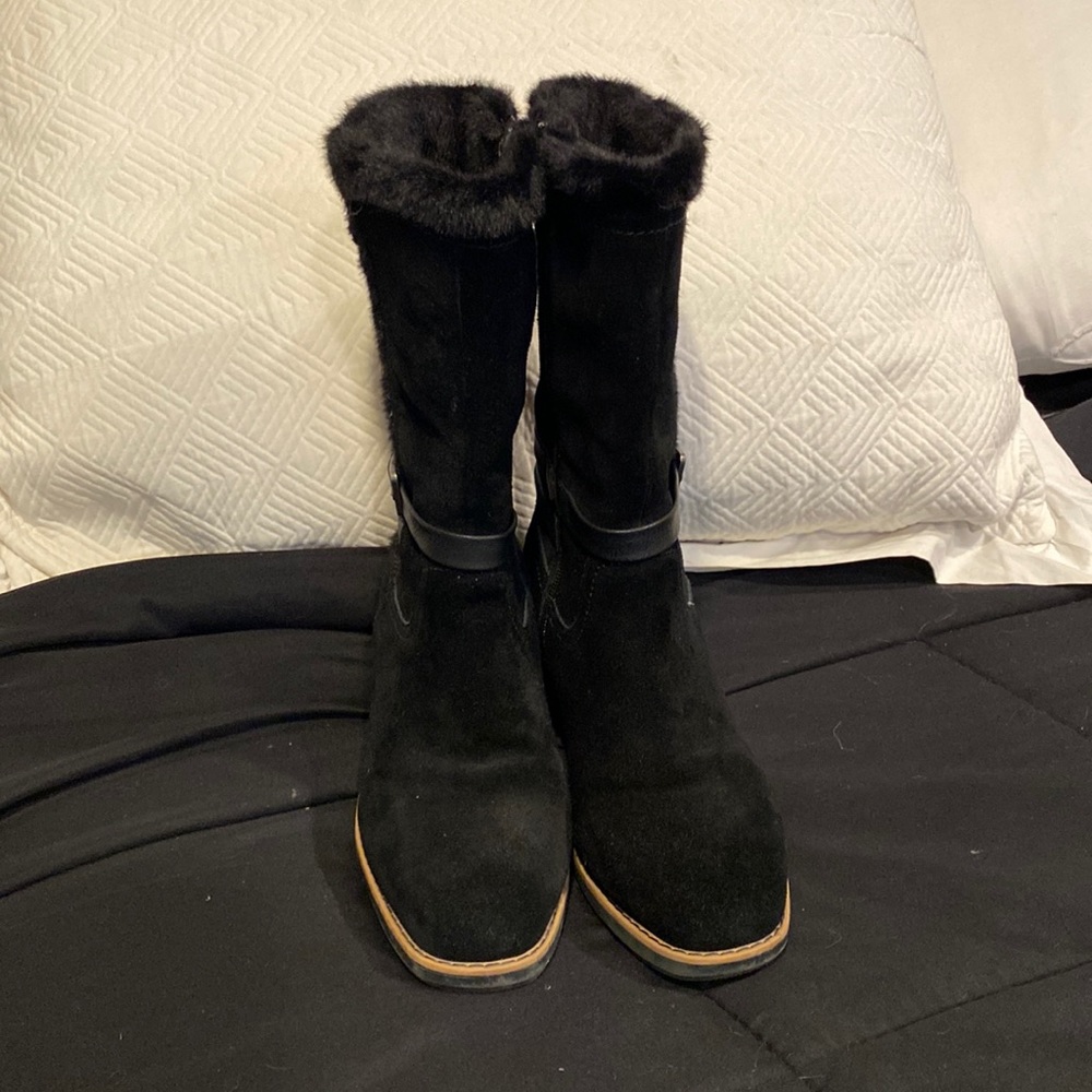 Womens Baretraps black suede Ginger Boots size 7